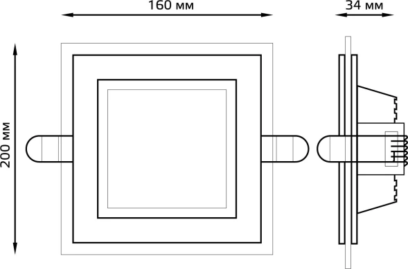 Светильник Gauss 948111118 18Вт 3000K цв.св.:белый теплый белый