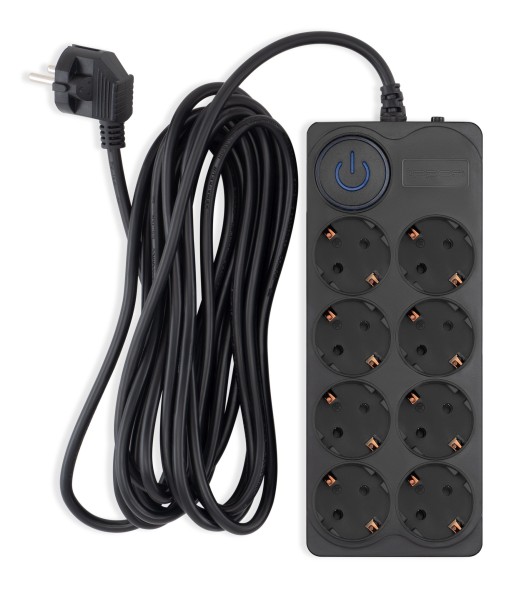 Сетевой фильтр Ippon BK-8-EU-5-10-B 5м (8 розеток) черный (коробка)