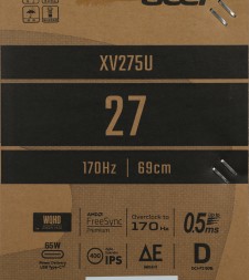 Монитор Acer 27&amp;quot; Nitro XV275UVYMIPRUZX черный IPS LED 1ms 16:9 HDMI M/M матовая HAS Piv 350cd 178гр/178гр 2560x1440 170Hz FreeSync Premium DP WQ USB 6кг