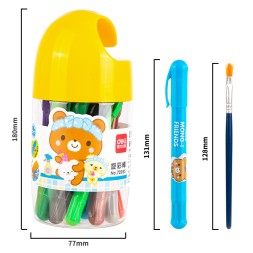 Масляная пастель Deli 72055 с поворотным механизмом 18цв. дл.130ммд.13мм пласт.туб.