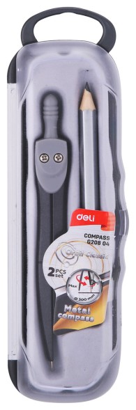 Циркуль Deli EG20804 металл в компл.:карандаш