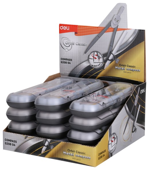 Циркуль Deli EG20804 металл в компл.:карандаш