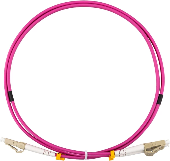 Патч-корд Rexant 50-2611-10 2x50/125 OM4 LC дуплекс-LC дуплекс 10м LSZH малиновый