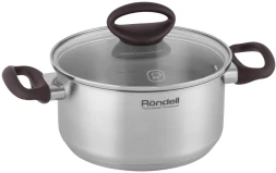 Кастрюля Rondell Tierno RDS-1592 2.8л. d=20см (с крышкой) стальной