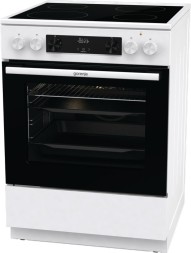 Плита Электрическая Gorenje GEC6C40WD белый стеклокерамика (без крышки)