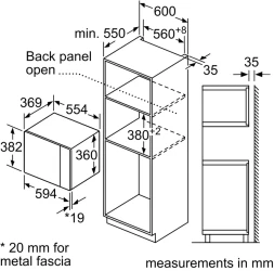 Микроволновая печь Bosch BEL554MB2 25л. 900Вт черный (встраиваемая)