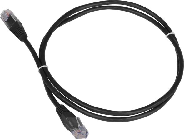 Патч-корд Lanmaster TWT-45-45-1.5-BK UTP RJ-45 вил.-вилка RJ-45 кат.5E 1.5м черный ПВХ