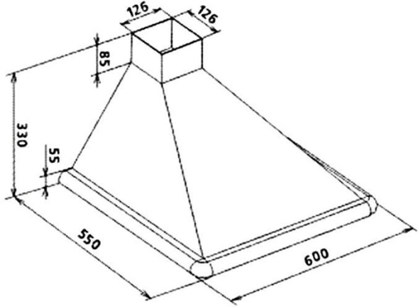 Вытяжка каминная Elikor Сатурн 60П-180-В1Л белый/золотистый управление: кнопочное (1 мотор)