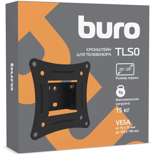 Кронштейн для телевизора Buro TLS0 черный 20&amp;quot;-29&amp;quot; макс.15кг настенный наклон