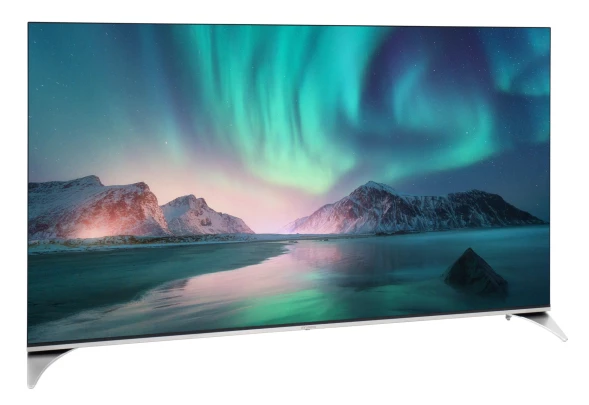 Телевизор QLED Hyundai 55&amp;quot; H-LED55QBU7500 Android TV Frameless черный/серебристый 4K Ultra HD 60Hz DVB-T DVB-T2 DVB-C DVB-S DVB-S2 USB WiFi Smart TV