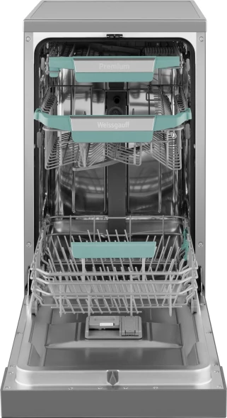Посудомоечная машина Weissgauff DW 4539 Inverter Touch AutoOpen Inox серебристый (узкая) инвертор