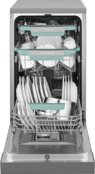 Посудомоечная машина Weissgauff DW 4539 Inverter Touch AutoOpen Inox серебристый (узкая) инвертор