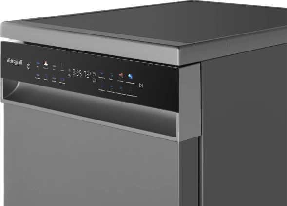 Посудомоечная машина Weissgauff DW 4539 Inverter Touch AutoOpen Inox серебристый (узкая) инвертор