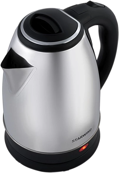 Чайник электрический Starwind SKS1771 1.8л. 1700Вт серебристый/черный корпус: металл/пластик