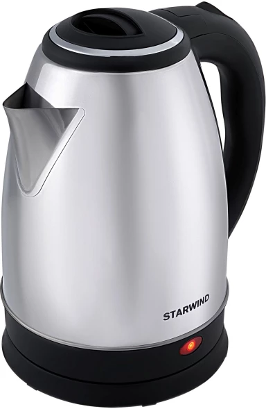 Чайник электрический Starwind SKS1771 1.8л. 1700Вт серебристый/черный корпус: металл/пластик