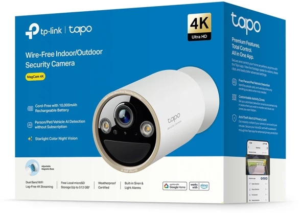 Камера видеонаблюдения IP TP-Link Tapo C460 Wi-Fi 3.17-3.17мм цв. корп.:белый