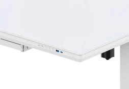 Стол для компьютера Cactus CS-EGD-WWT столешница стекло белый каркас белый