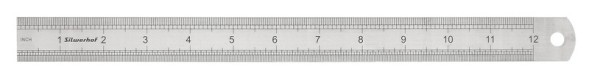 Линейка Silwerhof 160166 сталь нержавеющая дл.30см двухсторонняя шкала