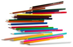 Карандаши цв. Silwerhof Веселые друзья 2.65мм трехгран. дерево ассорти 24цв. коробка/европод.