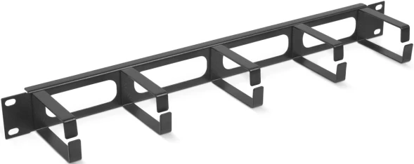 Кабельный органайзер горизонтальный Cabeus JB08-1U-BK кольца 1U шир.:19&amp;quot; глуб.:100мм