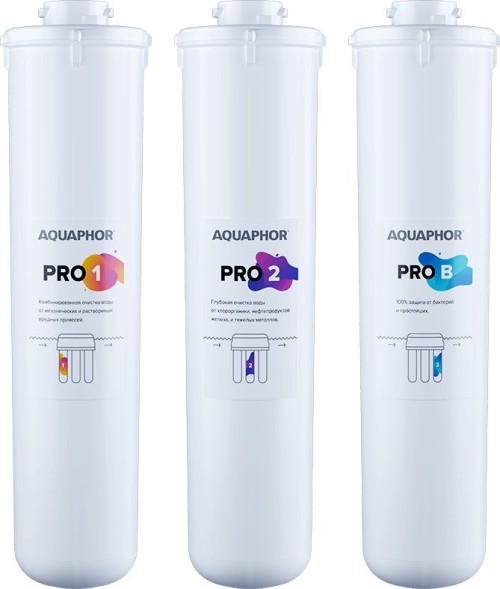 Комплект картриджей Аквафор ECO Pro для проточных фильтров ресурс:10000л (упак.:3шт)