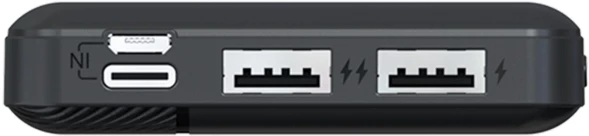 Мобильный аккумулятор Buro BP10A 10000mAh 10W 2A 2xUSB-A/USB-C черный (BP10A10PBK)