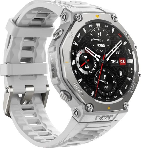 Смарт-часы Amazfit T-Rex 3 A2323 48.5мм 1.5&amp;quot; AMOLED корп.серый рем.серый разм.брасл.:145-210мм (6970100377811)