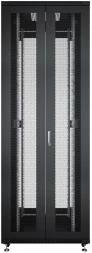 Шкаф серверный Cabeus (ND-05C-42U80/120-BK) напольный 42U 800x1200мм пер.дв.перфор.2ств. задн.дв.перфор.2-хст. 800кг черный 1102мм 131кг 220град. 2055мм IP20 сталь