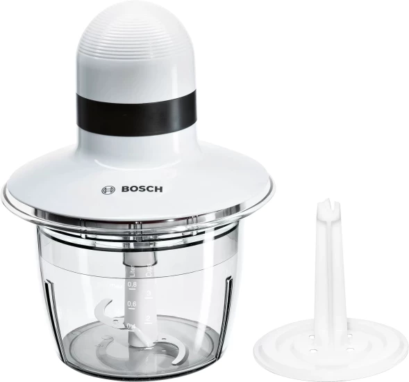 Измельчитель электрический Bosch MMR08A1 0.8л. 400Вт белый/черный