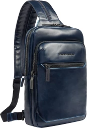 Рюкзак слинг мужской Piquadro Blue Square CA6589B2/BLU2 темно-синий натур.кожа