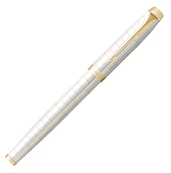 Ручка роллер Parker IM Premium T318 (2143646) Pearl GT F черн. черн. подар.кор.