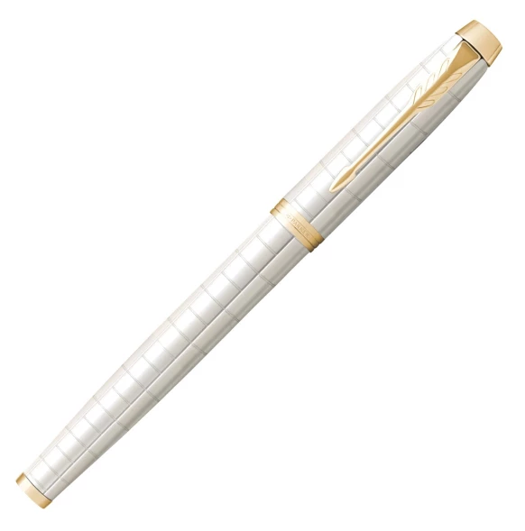 Ручка роллер Parker IM Premium T318 (2143646) Pearl GT F черн. черн. подар.кор.