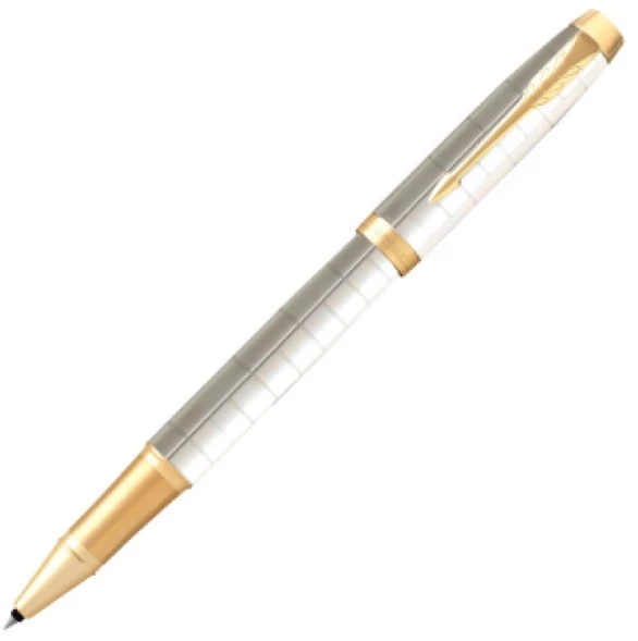 Ручка роллер Parker IM Premium T318 (2143646) Pearl GT F черн. черн. подар.кор.