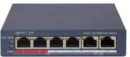 Коммутатор Hikvision DS-3E1106P-EI (L2) 6x100Мбит/с 4PoE 60W управляемый