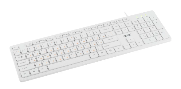 Клавиатура Acer OKW123 белый USB (ZL.KBDEE.00D)