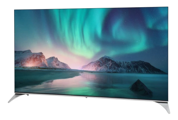 Телевизор QLED Hyundai 65&amp;quot; H-LED65QBU7500 Android TV Frameless черный/серебристый 4K Ultra HD 60Hz DVB-T DVB-T2 DVB-C DVB-S DVB-S2 USB WiFi Smart TV