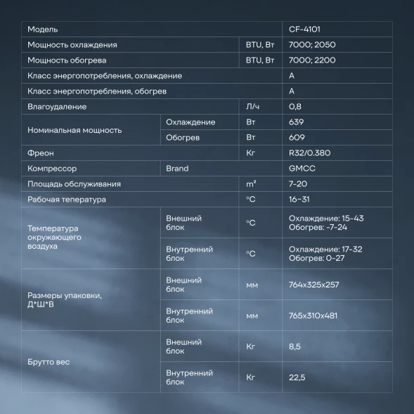 Сплит-система Coolfort CF-4101 белый