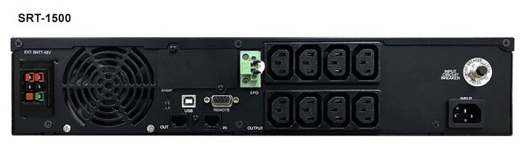 Источник бесперебойного питания Powercom Smart King RT SRT-2000A LCD 1800Вт 2000ВА черный