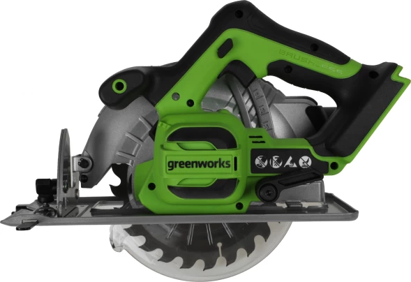 Циркулярная пила (дисковая) Greenworks GD24CS (ручная) D диска.:185мм (1500907)
